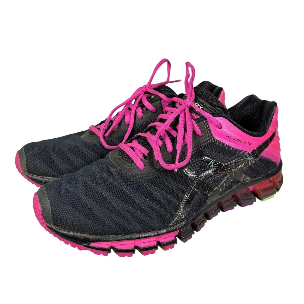 Asics Gel-Quantum 180 Running Shoes Womens Size 10 Black Pink T5J7N